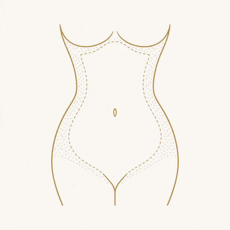 Ilustração esquemática do mecanismo do Código 1, Barriga hormonal